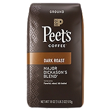 Peet's COFFEE Major Dickason's Blend Dark Roast Ground Coffee, 18 oz