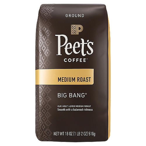 Peet's COFFEE Big Bang Medium Roast Ground Coffee, 18 oz