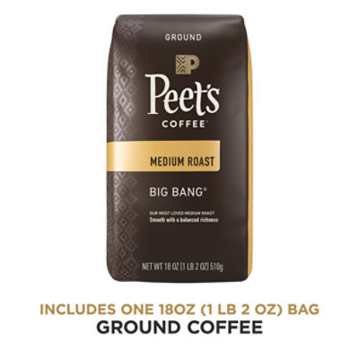 Peet's Coffee Big Bang Medium Roast Ground Coffee, 18 oz