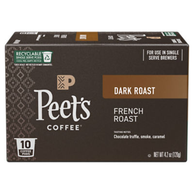 Peet's Coffee French Dark Roast Coffee KCup Pods, 0.42 oz, 10 count