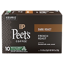 Peet's Coffee French Dark Roast Coffee K-Cup Pods, 0.42 oz, 10 count