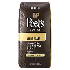 Peet's Coffee Luminosa Breakfast Blend Light Roast Ground, Coffee, 10.5 Ounce