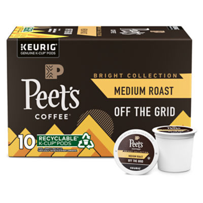 Peet's Coffee Bright Collection Off the Grid Medium Roast K-Cup Pods, 0.33 0z, 10 count