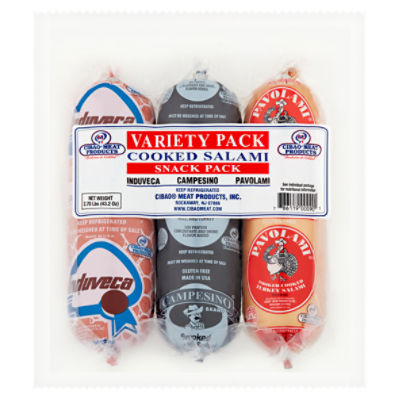 Cibao Meat Cooked Salami Snack Variety Pack