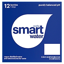 Smartwater nutrient-enhanced water Bottles, 33.8 fl oz, 12 Pack