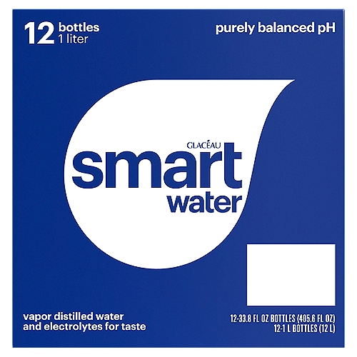 Smartwater nutrient-enhanced water Bottles, 33.8 fl oz, 12 Pack