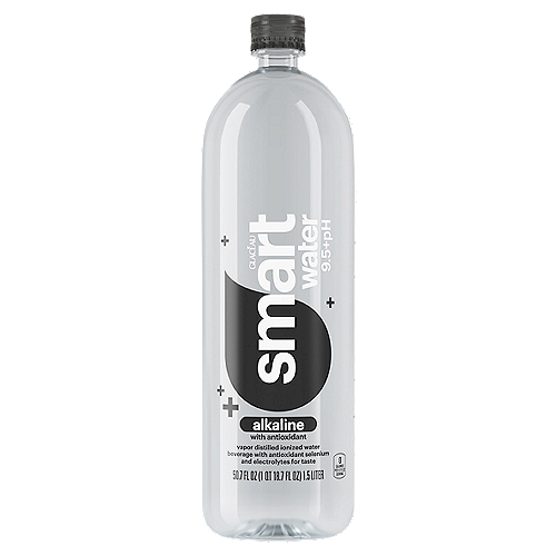 Glaceau Smartwater Alkaline With Antioxidant Bottle, 50.7 fl oz