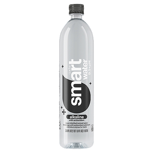 Glacéau Smartwater 9.5+pH Alkaline Water with Antioxidant, 33.8 fl oz