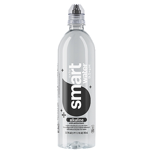 Glaceau Smartwater Alkaline With Antioxidant Bottle, 23.7 fl oz