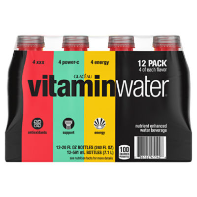 vitaminwater variety pack Bottles, 20 fl oz, 12 Pack