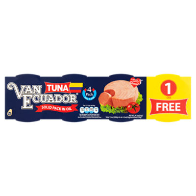 Van Ecuador Solid Pack in Oil Tuna, 3 oz, 4 count