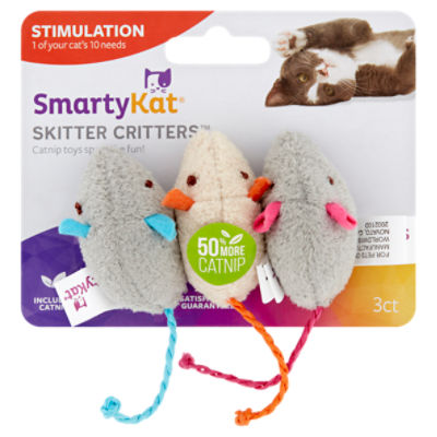 SmartyKat Skitter Critters Stimulation Catnip Toys, 3 count, 1 Each