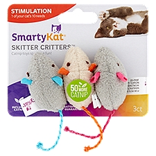 SmartyKat Skitter Critters Stimulation Catnip Toys, 3 count