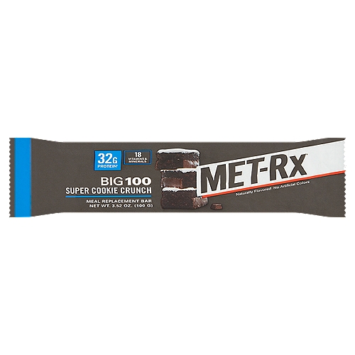 MET-Rx Big 100 Super Cookie Crunch Meal Replacement Bar, 3.52 oz