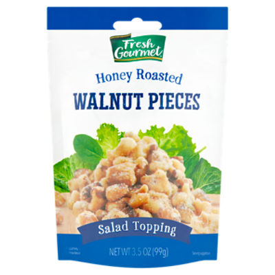 Fresh Gourmet Honey Roasted Salad Topping Walnut Pieces, 3.5 oz