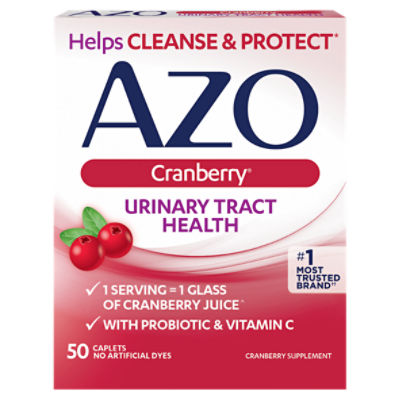 AZO Urinary Tract Health Cranberry Supplement, 50 count, 50 Each