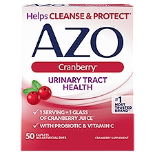 AZO Cranberry Urinary Tract Health, Caplets, 50 Each