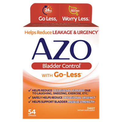 AZO Bladder Control with Go-Less Dietary Supplement, 54 count, 54 Each