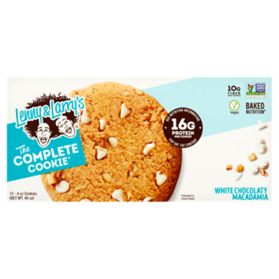 Lenny & Larry's The Complete Cookie White Chocolaty Macadamia Cookies, 4 oz, 12 count