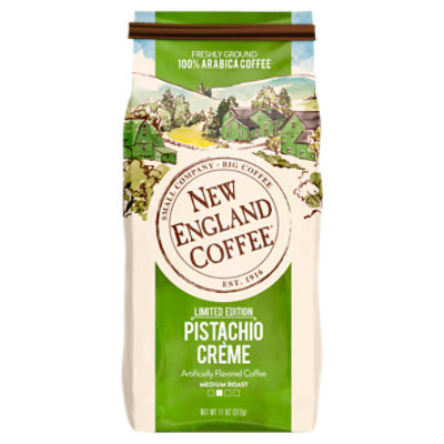 New England Coffee Pistachio Crème Medium Roast Coffee Limited Edition, 11 oz