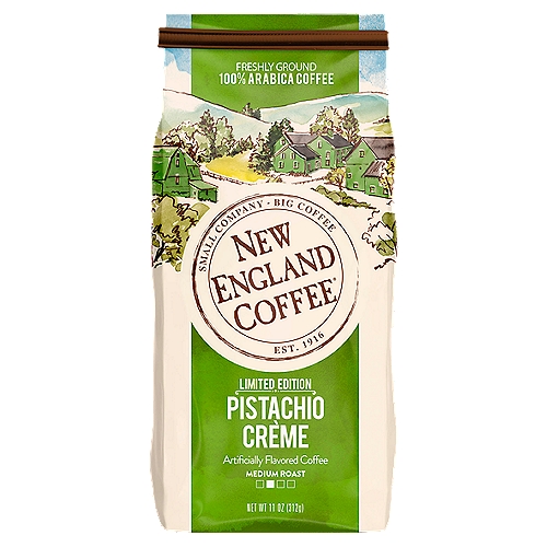 New England Coffee Pistachio Crème Medium Roast Coffee Limited Edition, 11 oz