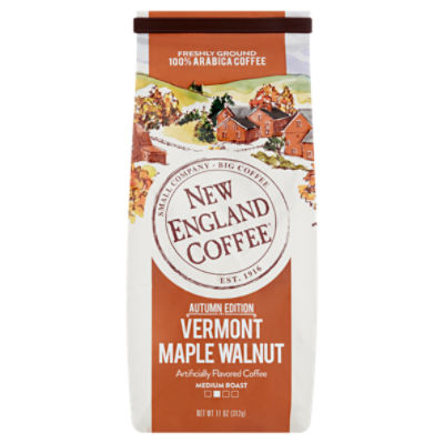 New England Coffee Vermont Maple Walnut Medium Roast Coffee, 11 oz