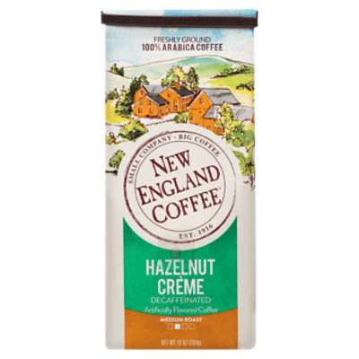 New England Coffee Hazelnut Crème Medium Roast 100% Arabica Coffee, 10 oz