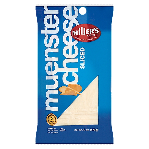 Miller's Sliced Muenster Cheese, 6 oz