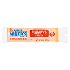 Miller's Kosher Semi-Sharp Cheddar Cheese, 8 oz