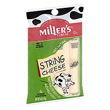 Miller's Mozzarella String Cheese, 6 count, 6 oz