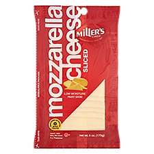 Miller's Sliced Mozzarella Cheese, 6 oz
