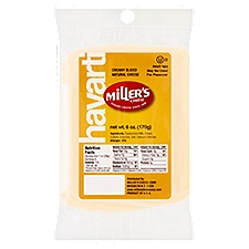 Miller's Havarti Creamy Sliced Natural Cheese, 6 oz