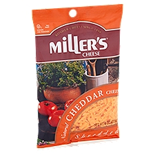 Miller's Cheese Shredded Natural Cheddar Cheese, 8 oz