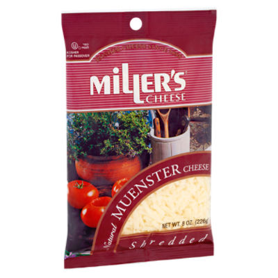 Miller's Shredded Natural Muenster Cheese, 8 oz