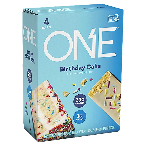 One Birthday Cake Flavored Protein Bar, 2.12 oz, 4 count