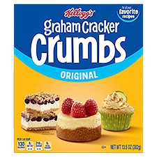 Kellogg's Graham Cracker Crumbs, Delicious in Dessert, Original, 13.5oz Box