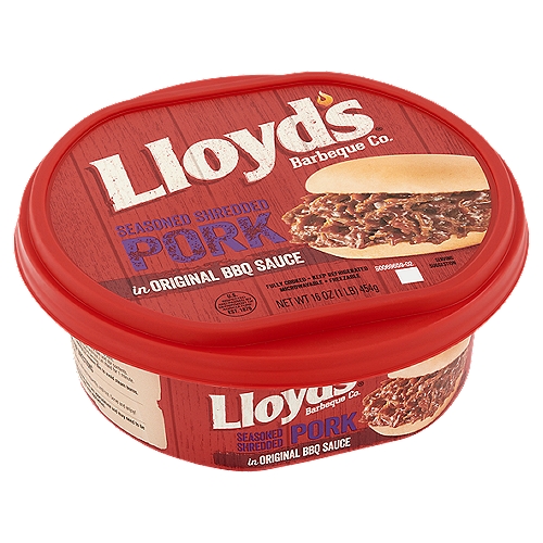 Lloyd's Barbeque Co. Seasoned Shredded Pork in Original BBQ Sauce, 16 oz