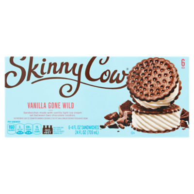 Skinny Cow Vanilla Gone Wild Ice Cream Sandwiches, 4 fl oz, 6 count