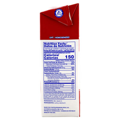 Rica Listamilk Whole Milk, 32 fl oz