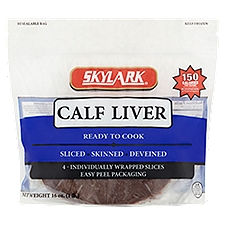 Skylark Calf Liver, 4 count, 16 oz