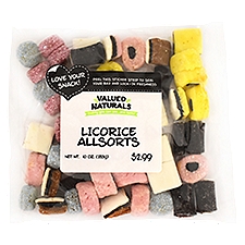 Valued Naturals Allsorts, Licorice, 10 Ounce