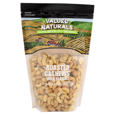 Valued Naturals Roasted Cashews with Sea Salt, 20 oz