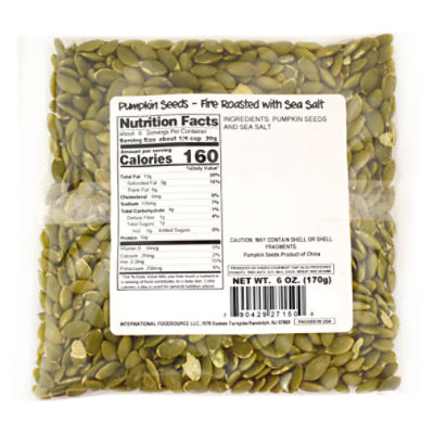 Valued Naturals Fire Roasted Pumpkin Seeds with Sea Salt, 6 oz