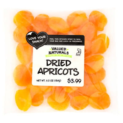 Valued Naturals Dried Apricots, 6.5 oz, 6.5 Ounce