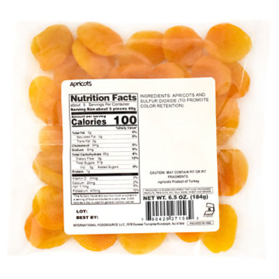 Valued Naturals Dried Apricots, 6.5 oz