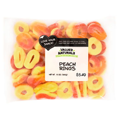 Valued Naturals Peach Rings, 12 oz, 12 Ounce