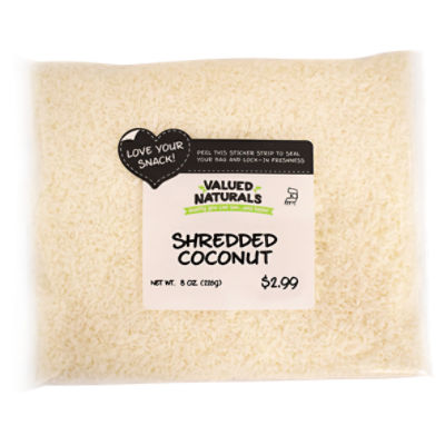 Valued Naturals Shredded Coconut, 8 oz, 8 Ounce