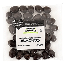 Valued Naturals Dark Chocolate Covered Almonds, 7 oz, 7 Ounce