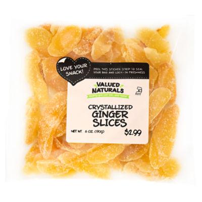 Valued Naturals Crystallized Ginger Slices, 6 oz - Price Rite