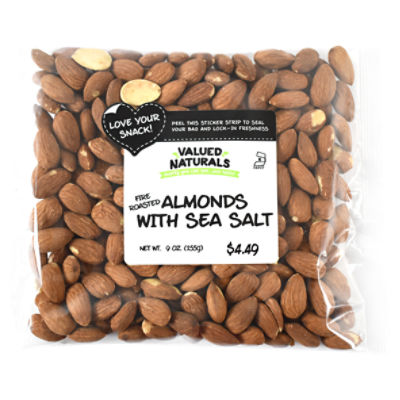 Valued Naturals Fire Roasted Almonds with Sea Salt, 9 oz
